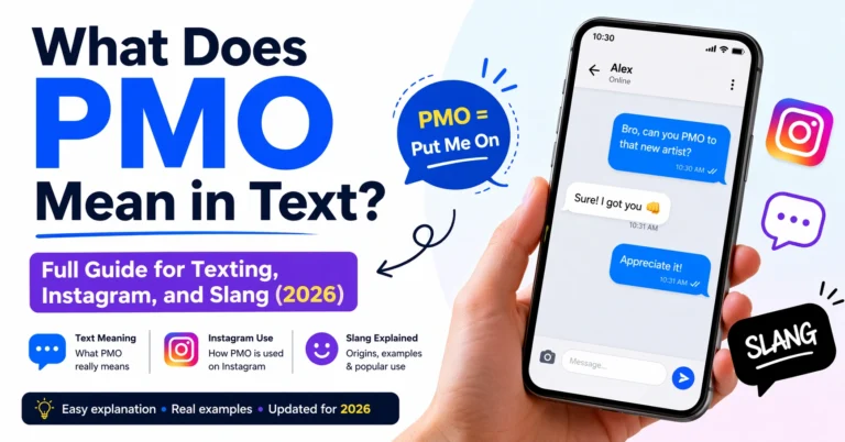 What Does PMO Mean in Text