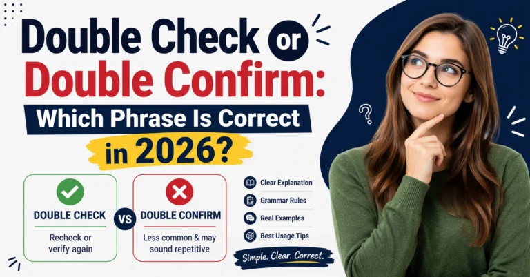 Double Check or Double Confirm